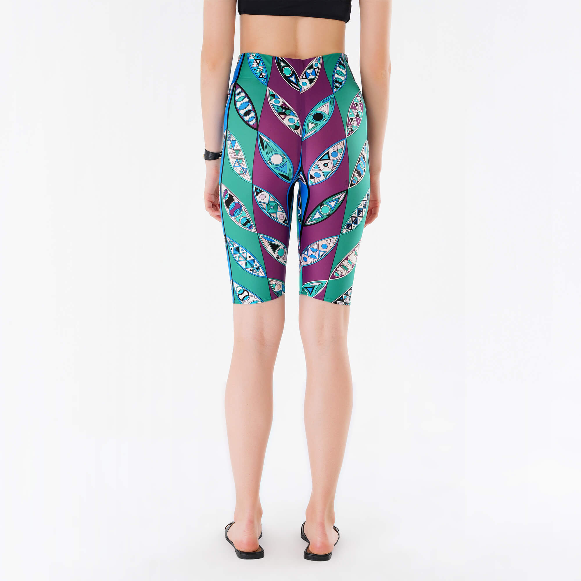 Emilio Pucci - Girandole Print Cropped Leggings M